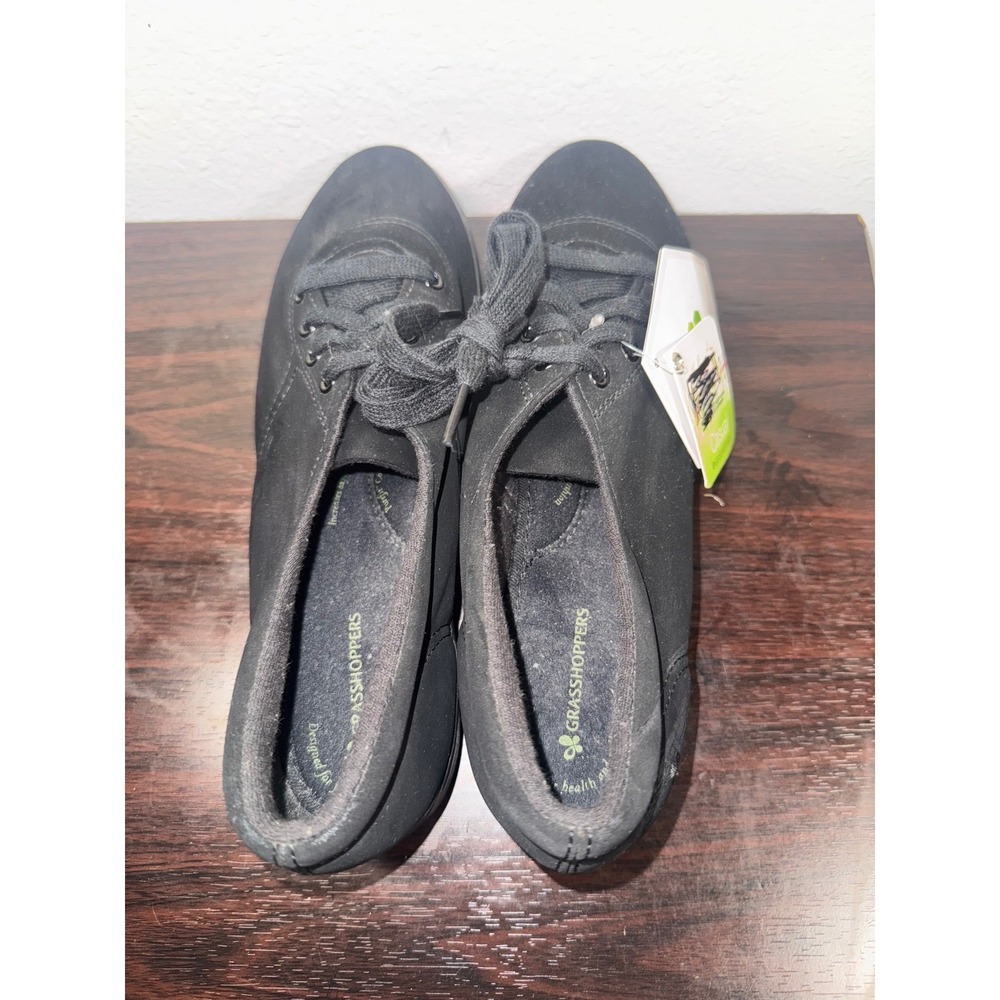 NeGrasshoppers Women's Black Celliant Comfort Lace-Up Shoes Size 10N msrp $65 - Picture 2 of 7